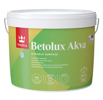 TIKKURILA BETOLUX AKVA краска для пола водоразбавляемая, полуглянцевая, база A (9л)