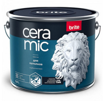 BRITE CERAMIC краска для потолков, глубокоматовая (9л)