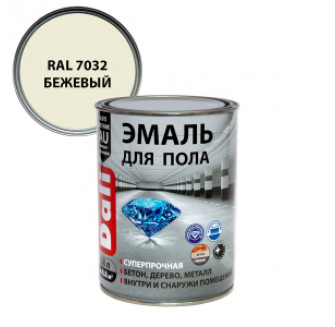 Dali Эмаль для пола алкидно-уретановая моющаяся, бежевый RAL 7032 (0,8л)