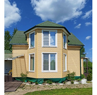 Фасадные термопанели Dolomit Термосайдинг Кирпич 20 мм Жёлтый