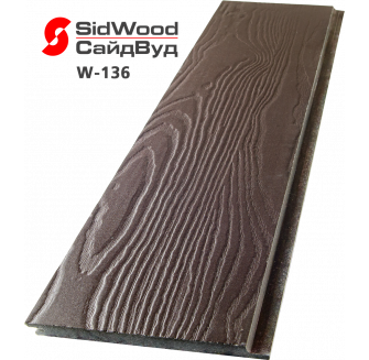 Фиброцементный сайдинг SidWood 3000x190x10 мм Однотонный W-136 Клик